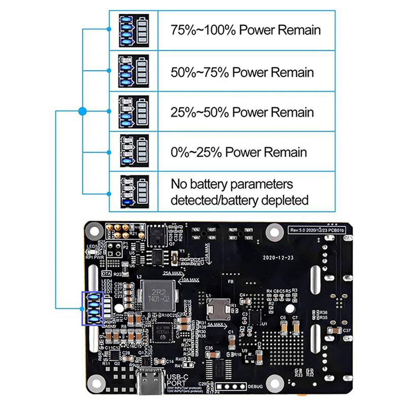 AA08-2X For Raspberry Pi 4 UPS - огляд і ціна Raspberry Pi Uninterrupted Power Supply Ups 18650