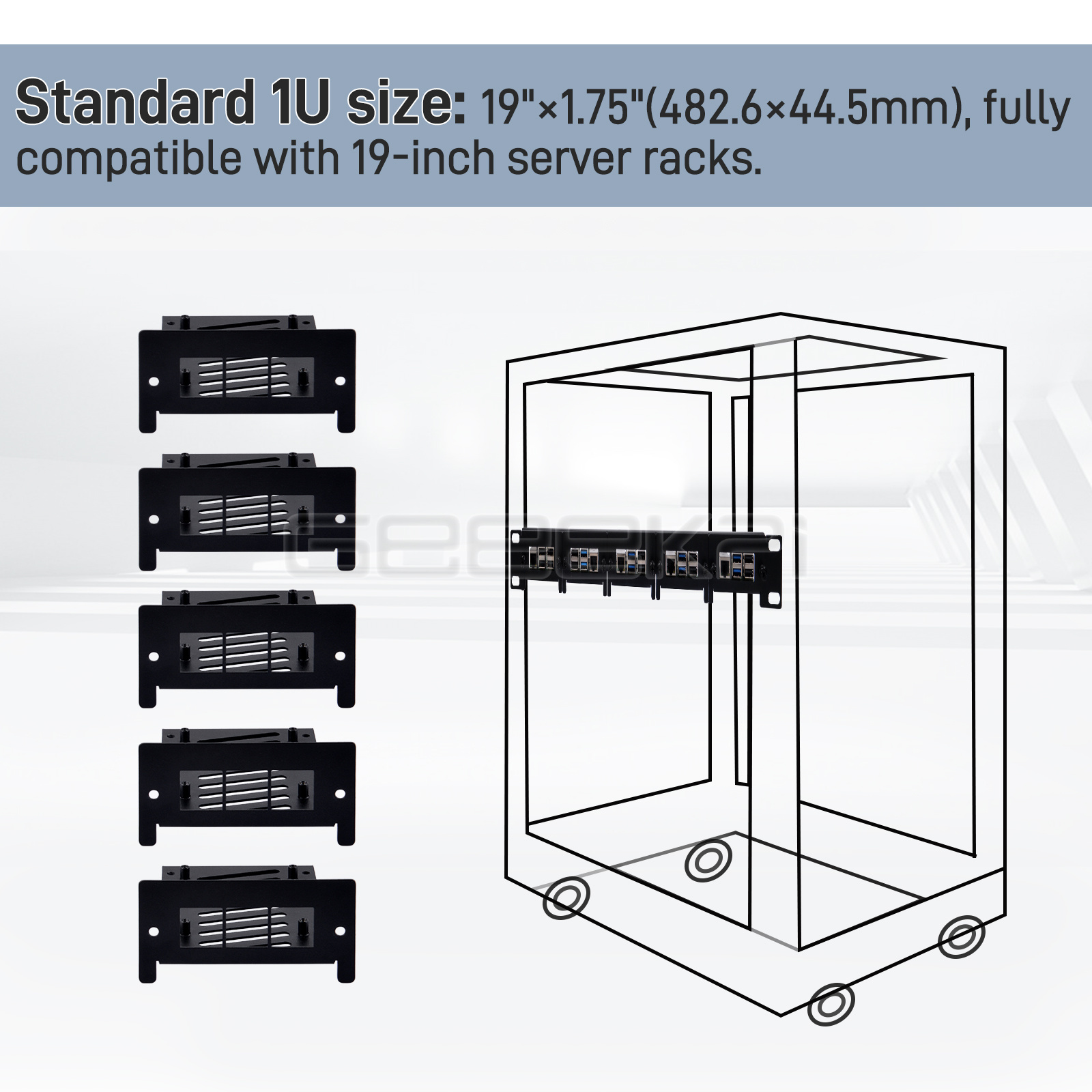 1U Rack Mount for Raspberry Pi - огляд і ціна Raspberry Pi Rackmount 1U 19 Inch