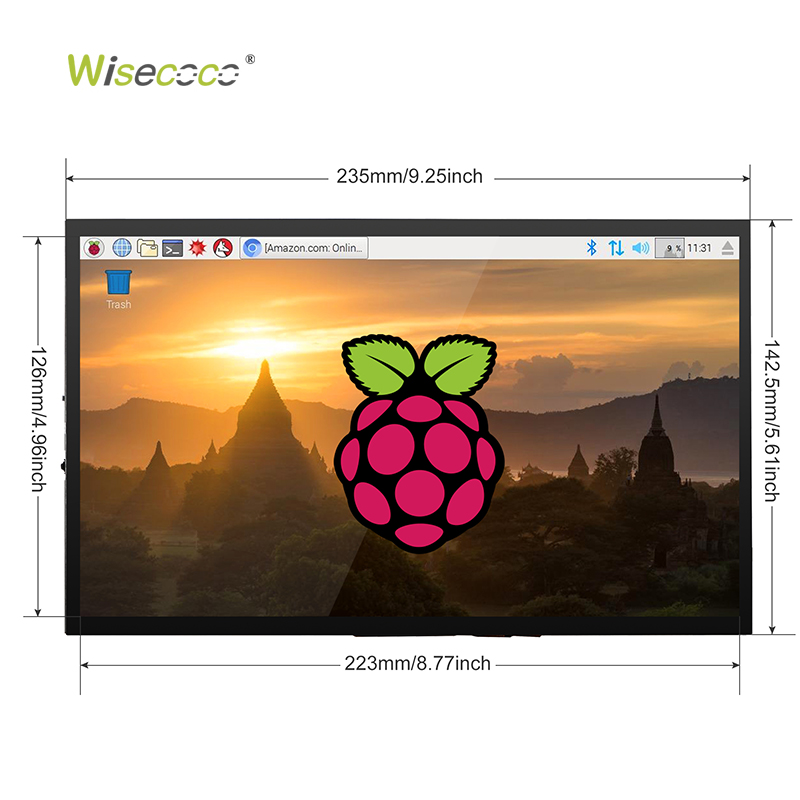 5 7 10.1 Inch 1024*600 HD Ips  - огляд і ціна Raspberry Pi 10.1 Inch Capacitive Touch Screen Ips