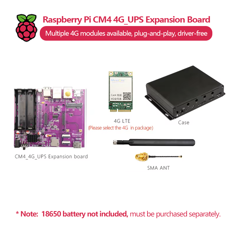 Raspberry Pi CM4 4G_UPS Uninte - огляд і ціна Raspberry Pi Uninterrupted Power Supply Ups 18650