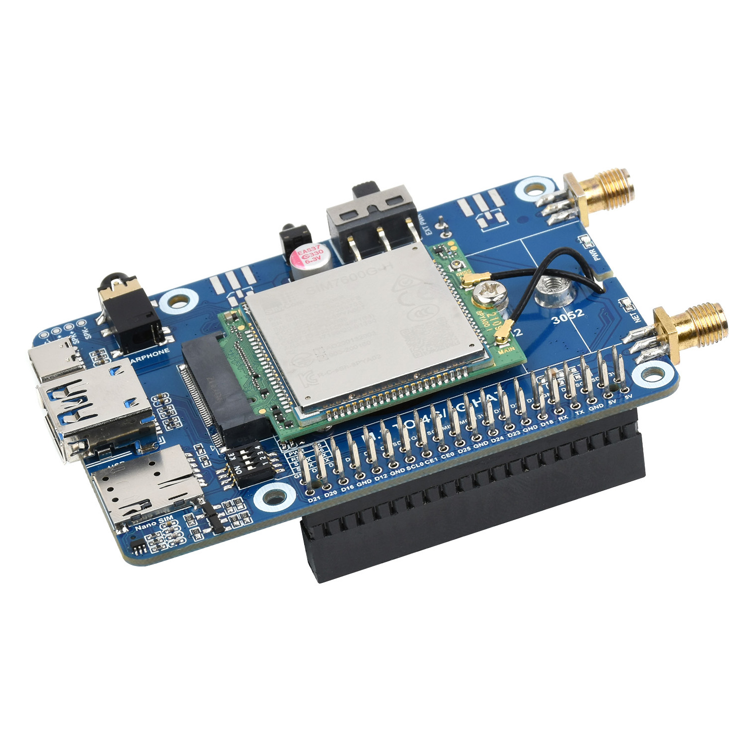 VivaChip Tech4G LTE GPS HAT Co - огляд і ціна Raspberry Pi 4 8Gb Ram Kit