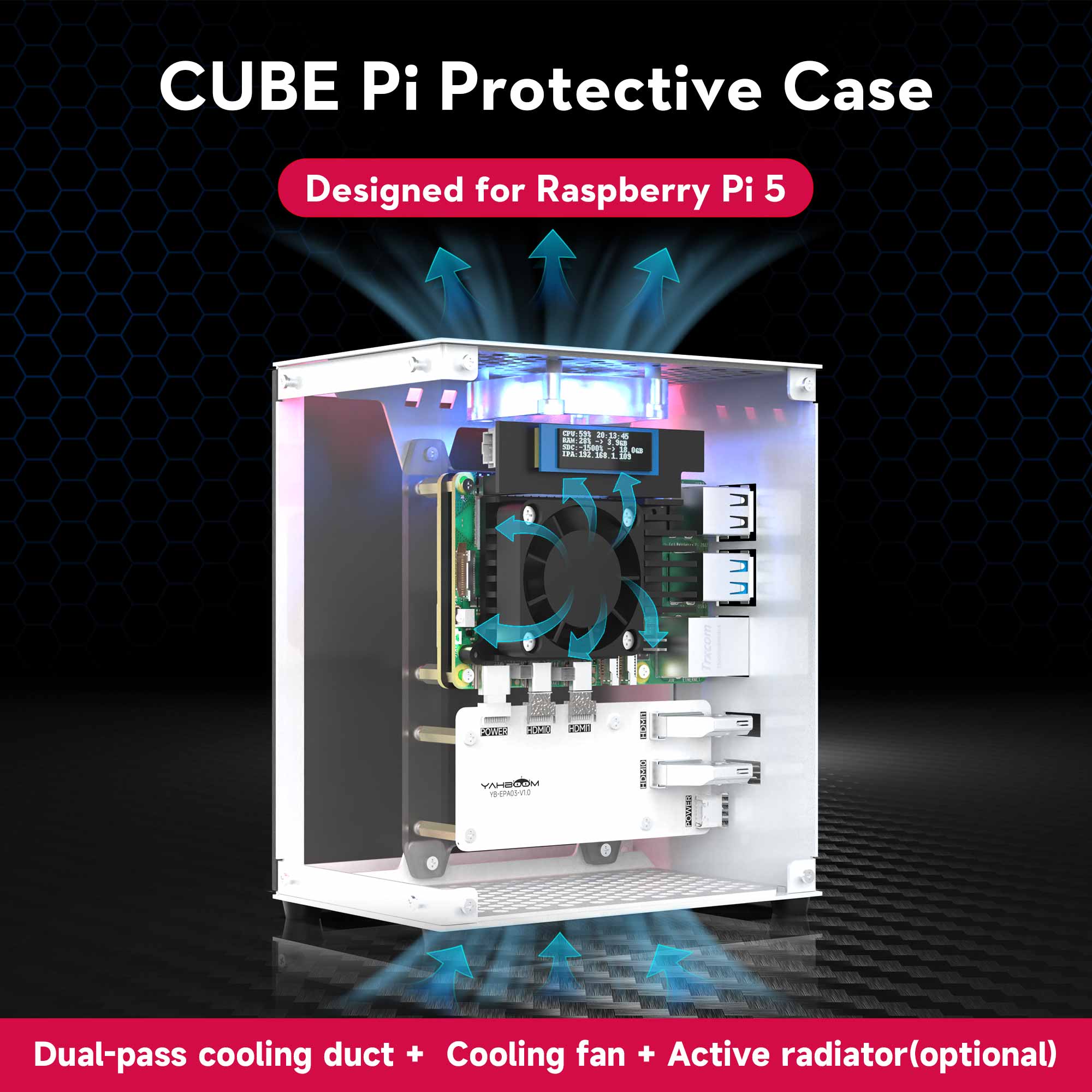 Raspberry Pi 5 Case Protective - огляд і ціна Raspberry Pi 5 8Gb Board